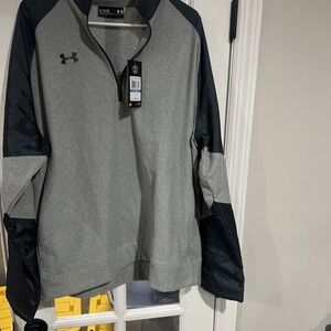 Men Under Armor Pullover Jacket XL  Gray NWT